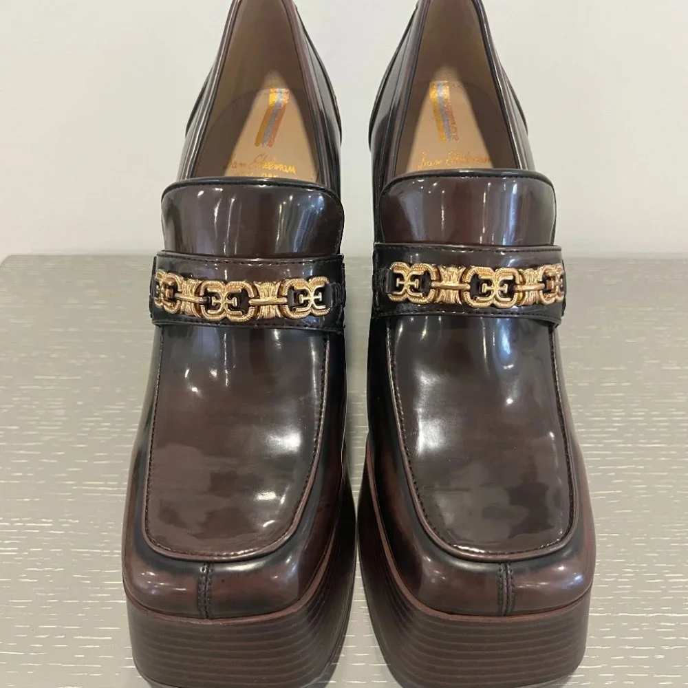 Sam Edelman Rowe Platform Loafer in Chestnut Womens Size 7.5 NWOT - Picture 6 of 7